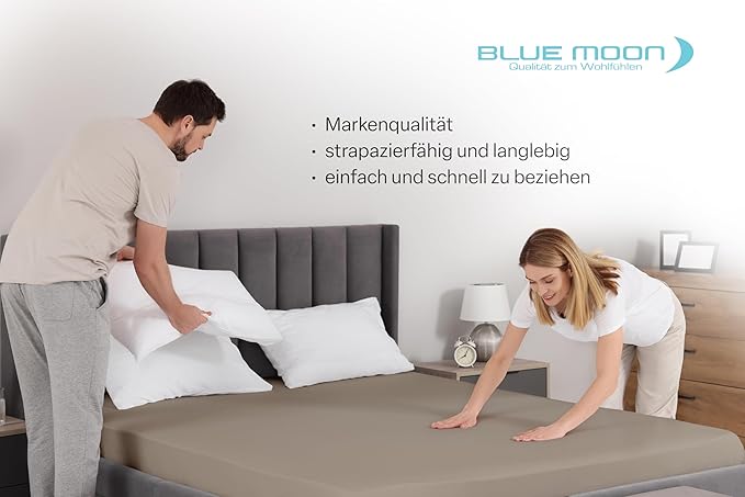 Jersey Luxus Spannbettlaken - 96% Baumwolle / 4% Elasthan – Bild 4